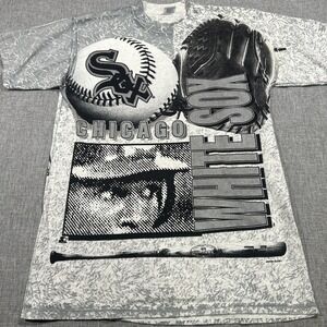 Chicago White Sox Shirt Size Large Vintage Starter AOP All Over Print 90s